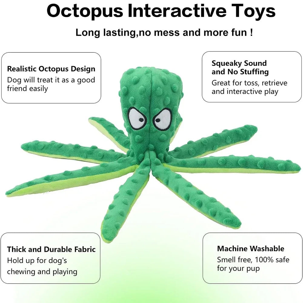No-Stuffing Octopus Dog Toy