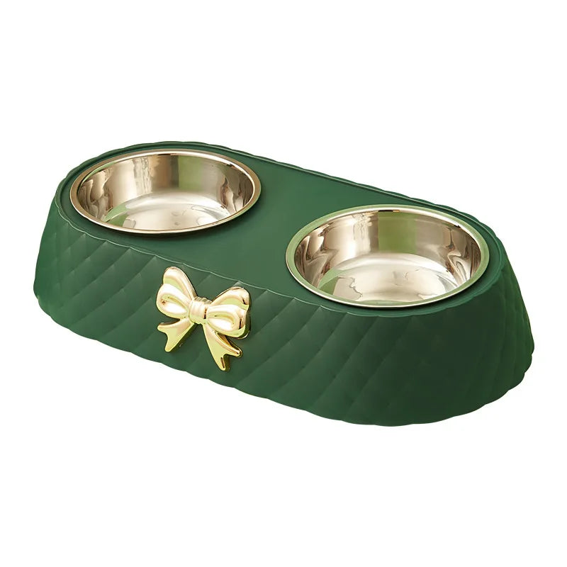 Double Bowl with Bow Stand