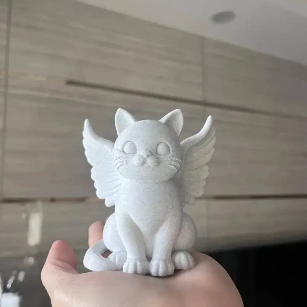 Angel Cat Memorial Statue