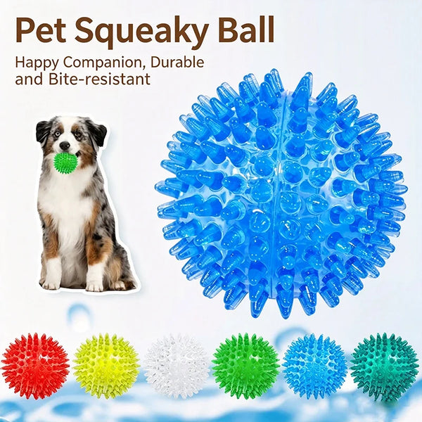 Spiky Squeaky TPR Dog Ball