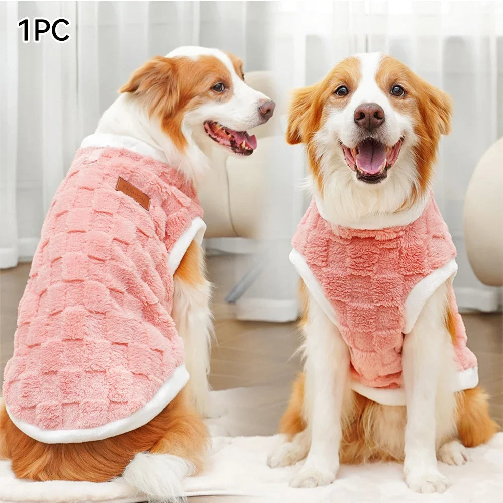 Quilted Fleece Jumper, Sizes S to 8XL - Pink / S