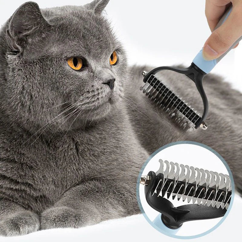 Double-Sided Dematting Comb for Dogs and Cats