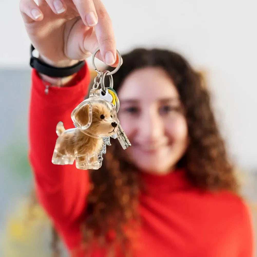 Pet Silhouette Fur Keepsake Keyring