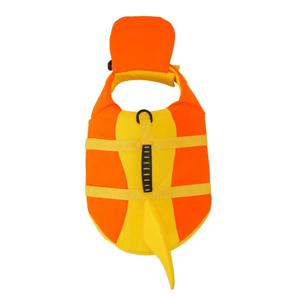 Shark Fin Dog Life Jacket - Yellow / L