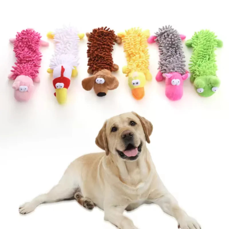 Small Squeaky Plush Animal Dog Toy