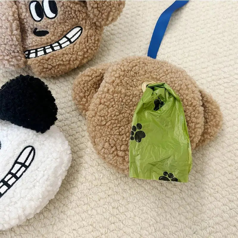 Plush Puppy Poop Bag Holder