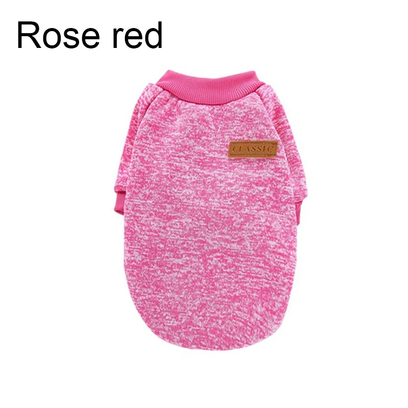 Casual Sweatshirt for Small Dogs - Rose red / S