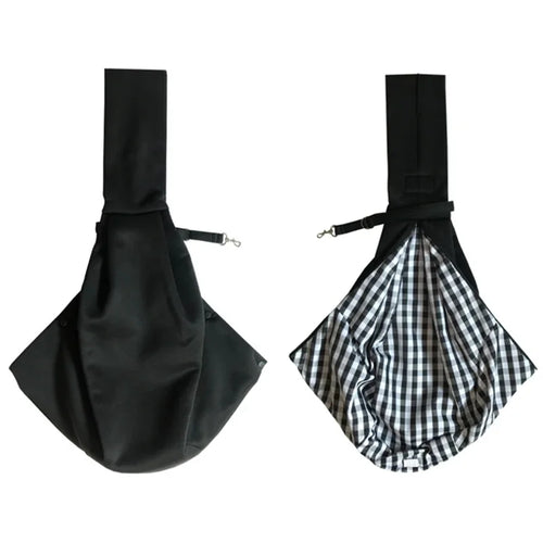 Black pet sling carrier bag