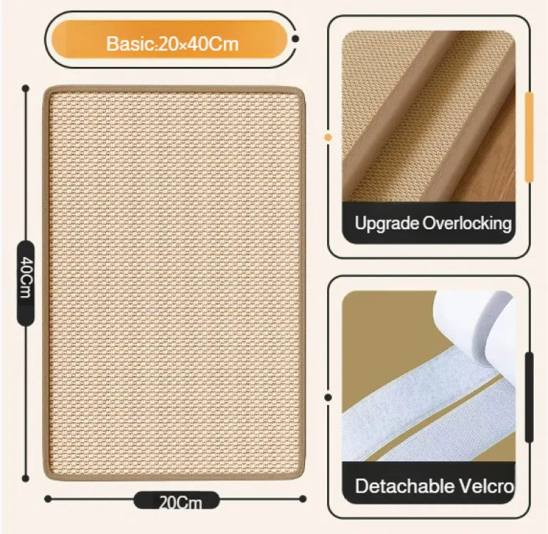 Sisal Cat Scratching Mat - 20 x 40 cm
