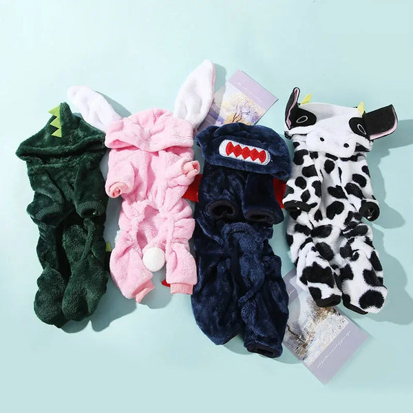 Fleece Animal Costume Hoodie for Small Dogs
