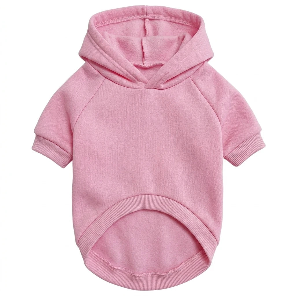 Warm Hoodie for Large Dogs - Pink / S (1 to 1.5 kg)