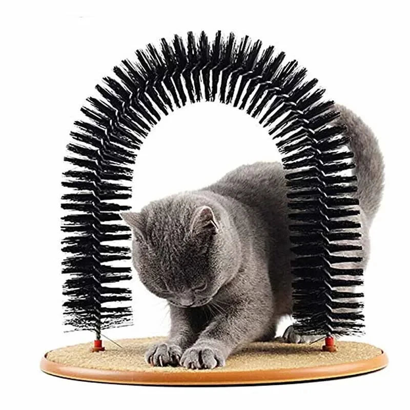 Cat Self-Grooming Arch with Scratch Pad