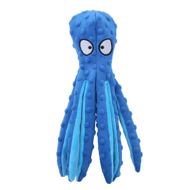 Plush Animal Squeaky Dog Toys - Blue