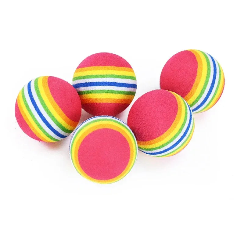 Rainbow Foam Balls for Cats