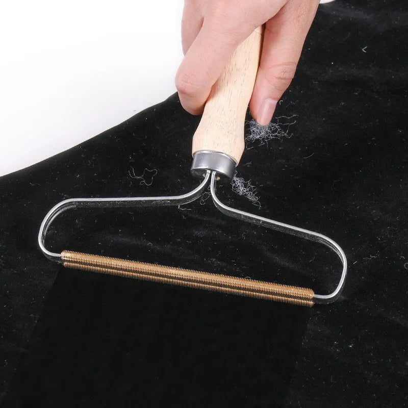 Wooden Pet Hair Remover Rake
