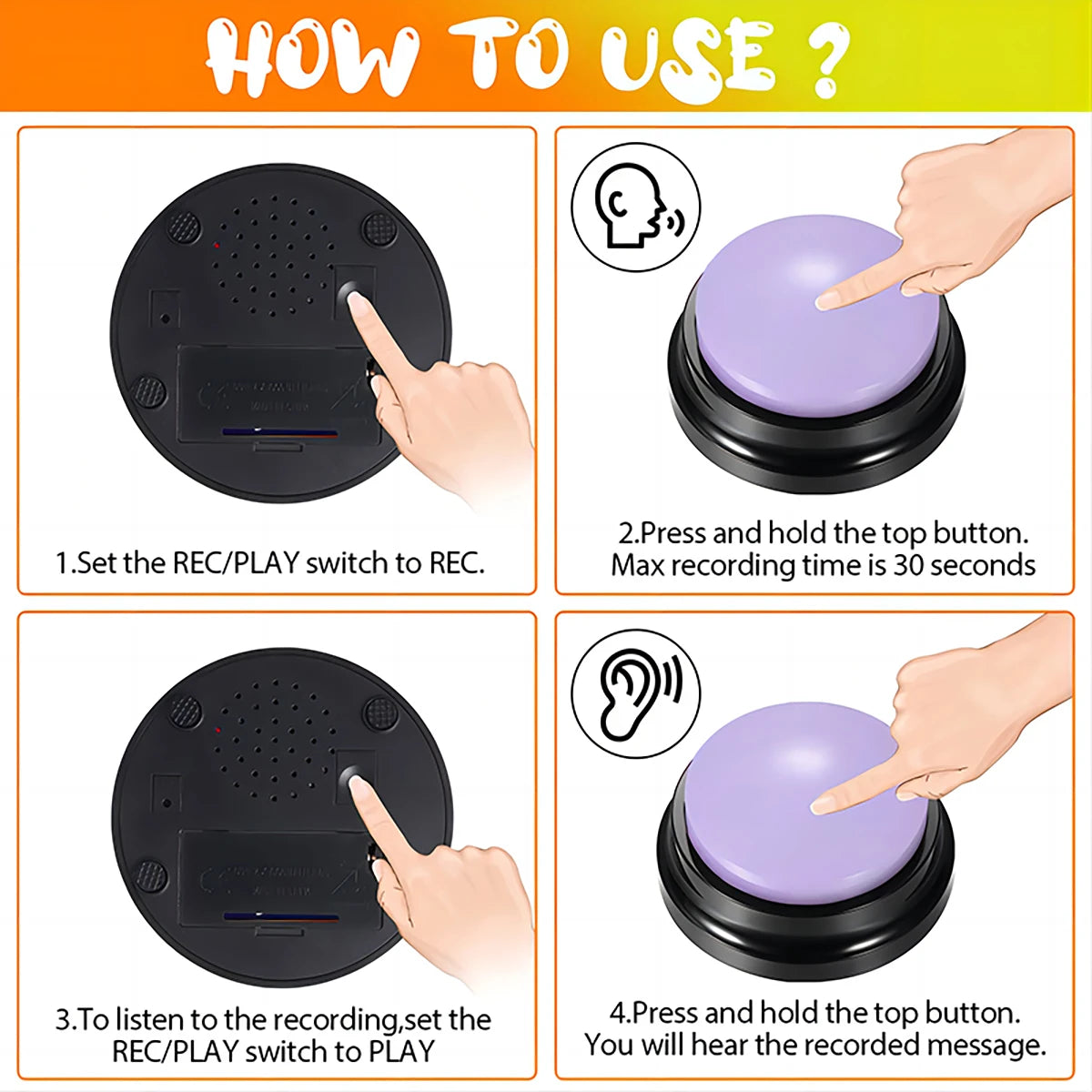 Recordable Talking Button for Dogs