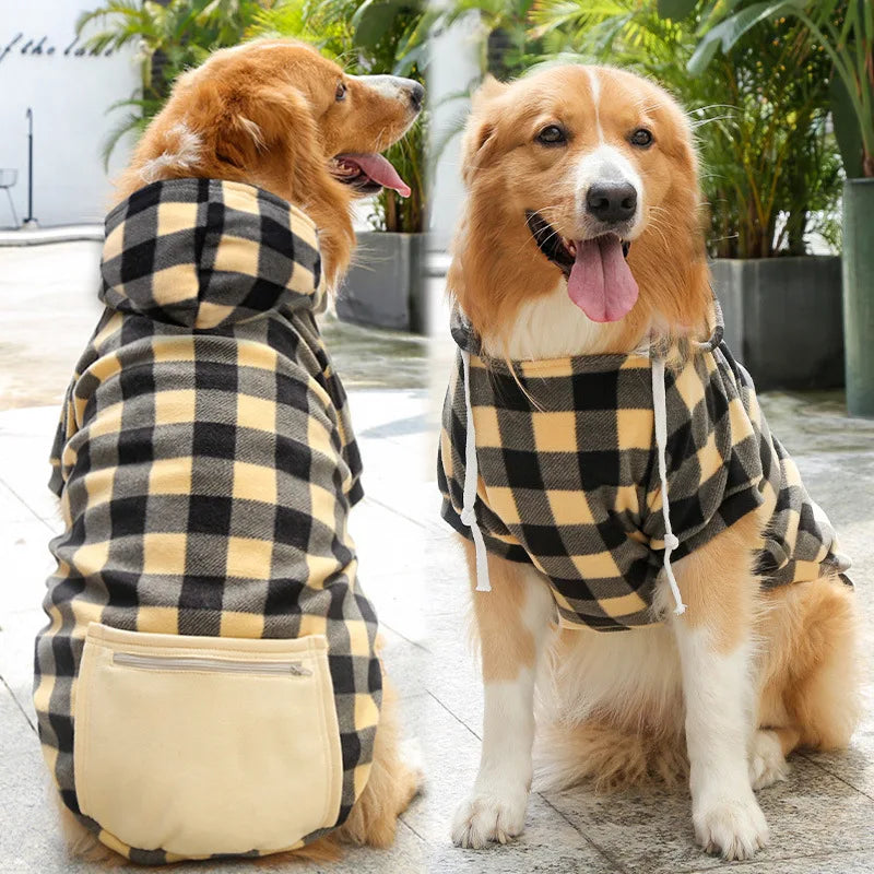 Reversible Plaid Dog Coat