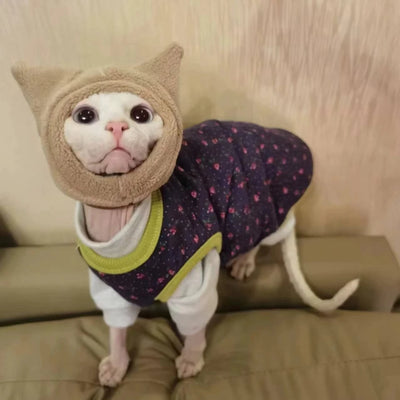 Fleece Hat for Sphynx Cats