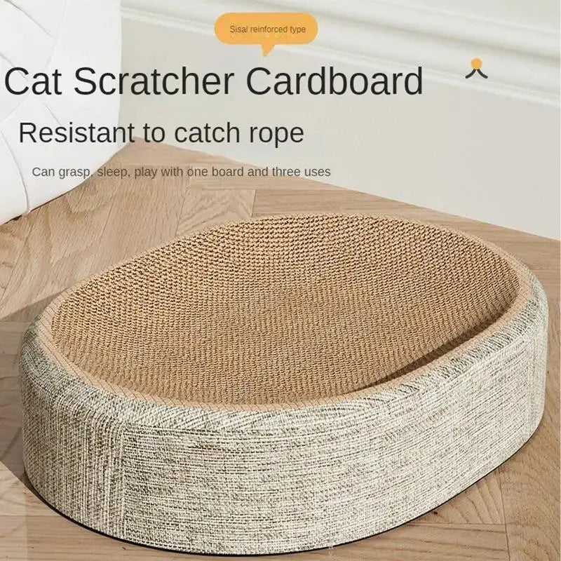 Oval Sisal Cat Scratcher Bed