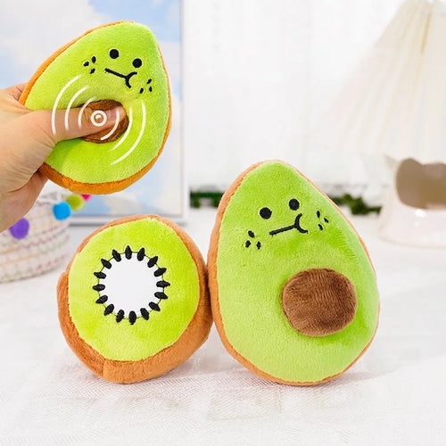 Avocado and Kiwi Squeaky Plush Toy