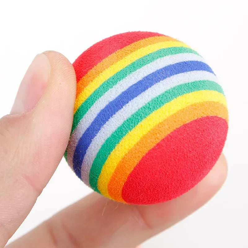 Rainbow Foam Balls for Cats