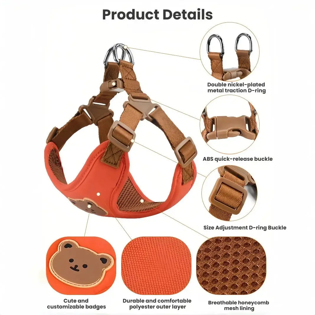 Plaid Harness and Lead Set for Small Dogs and Cats