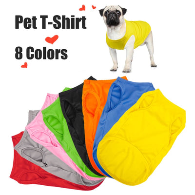 Plain Cotton T-Shirt for Dogs