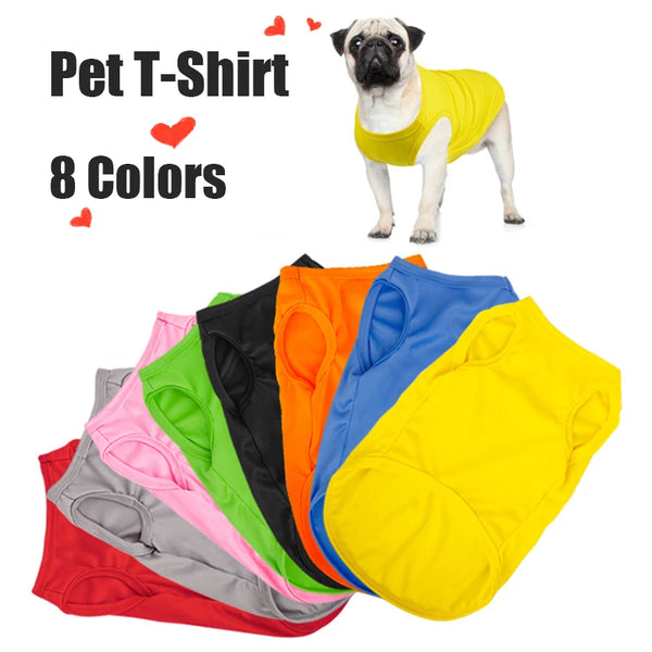 Plain Cotton T-Shirt for Dogs