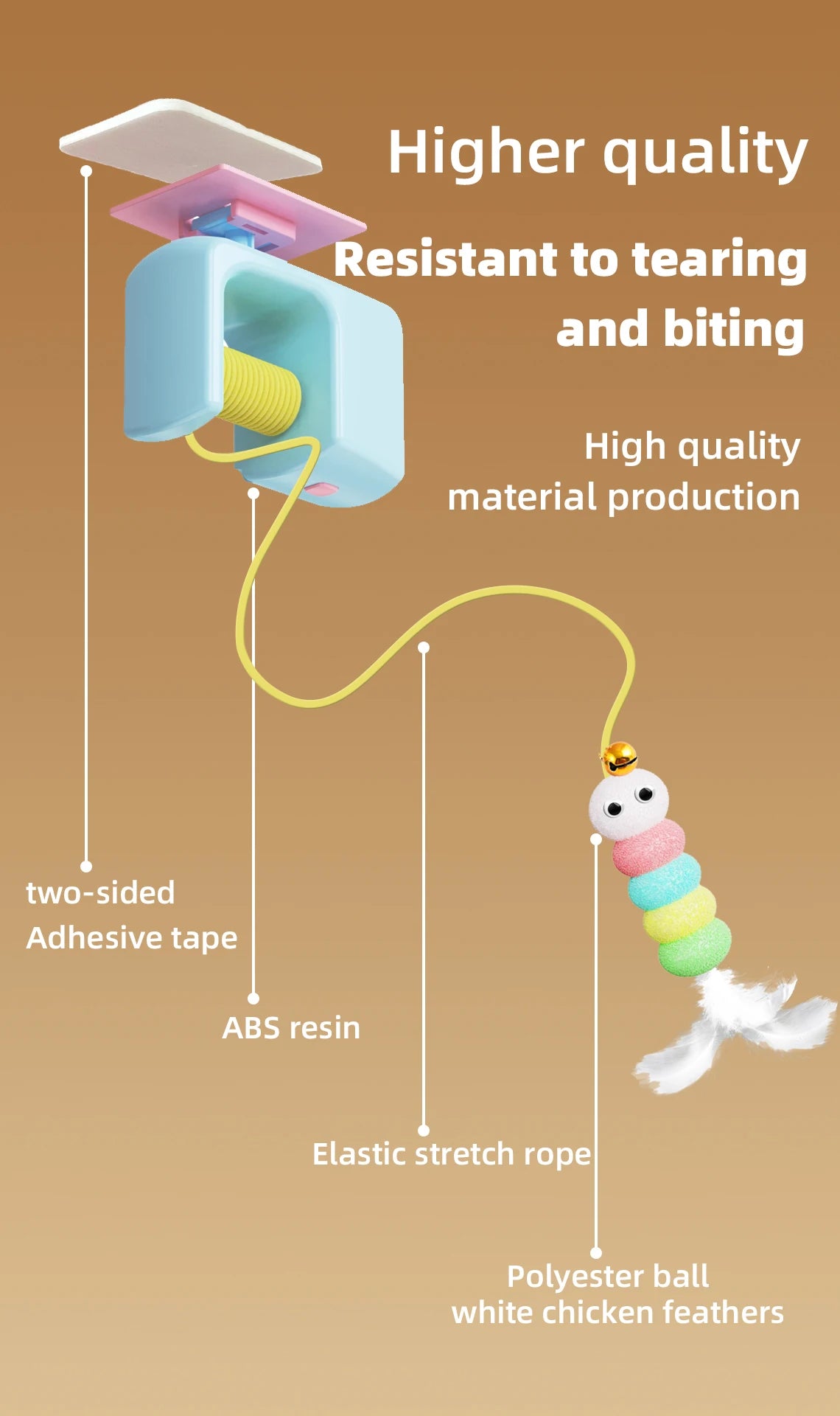 Hanging Door Flying Bird Cat Toy, Rechargeable