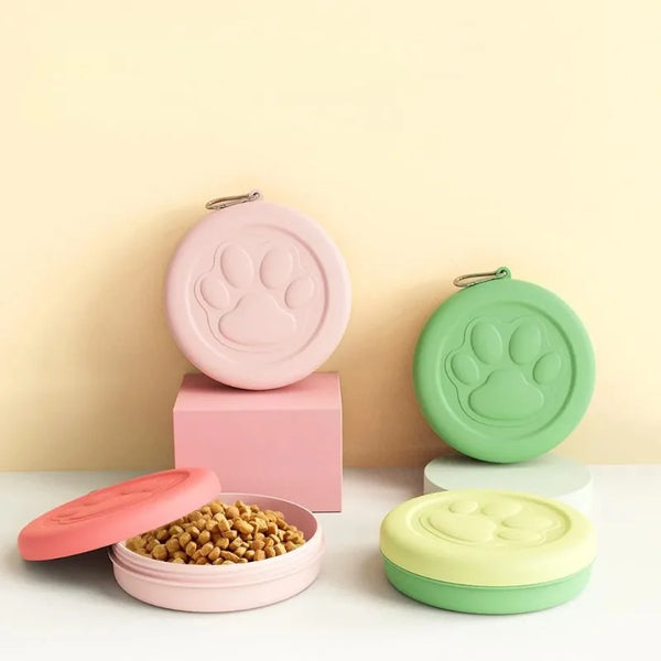 Portable Pet Food Bowl and Snack Box