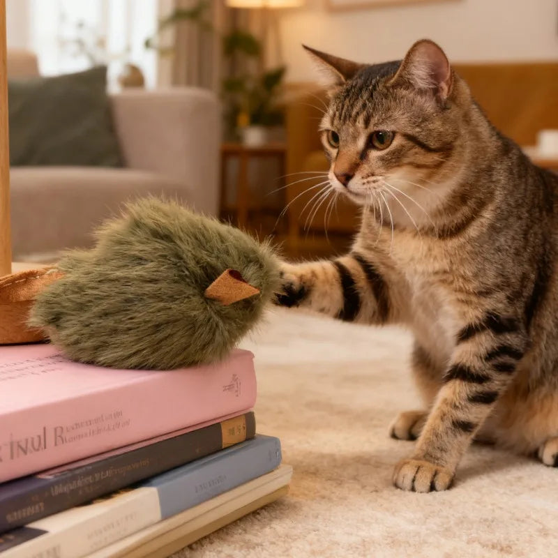 Realistic Squeaky Plush Mouse Cat Toy