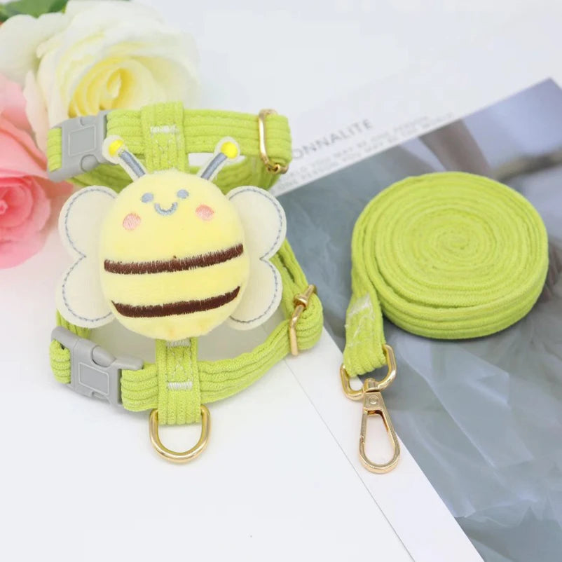 Bee Harness and Lead Set - Green / S