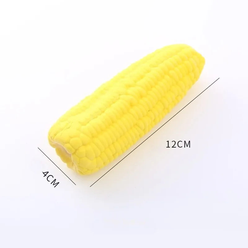 Squeaky Latex Corn Toy