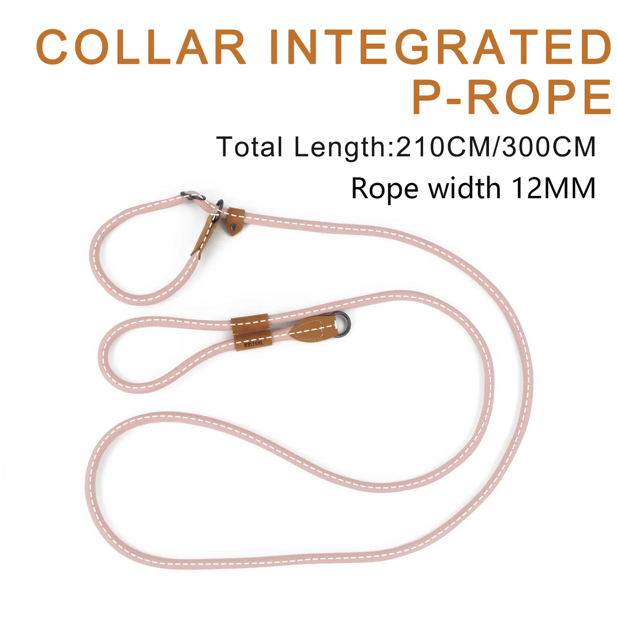 Multi-Use Rope Lead with Leather Trim