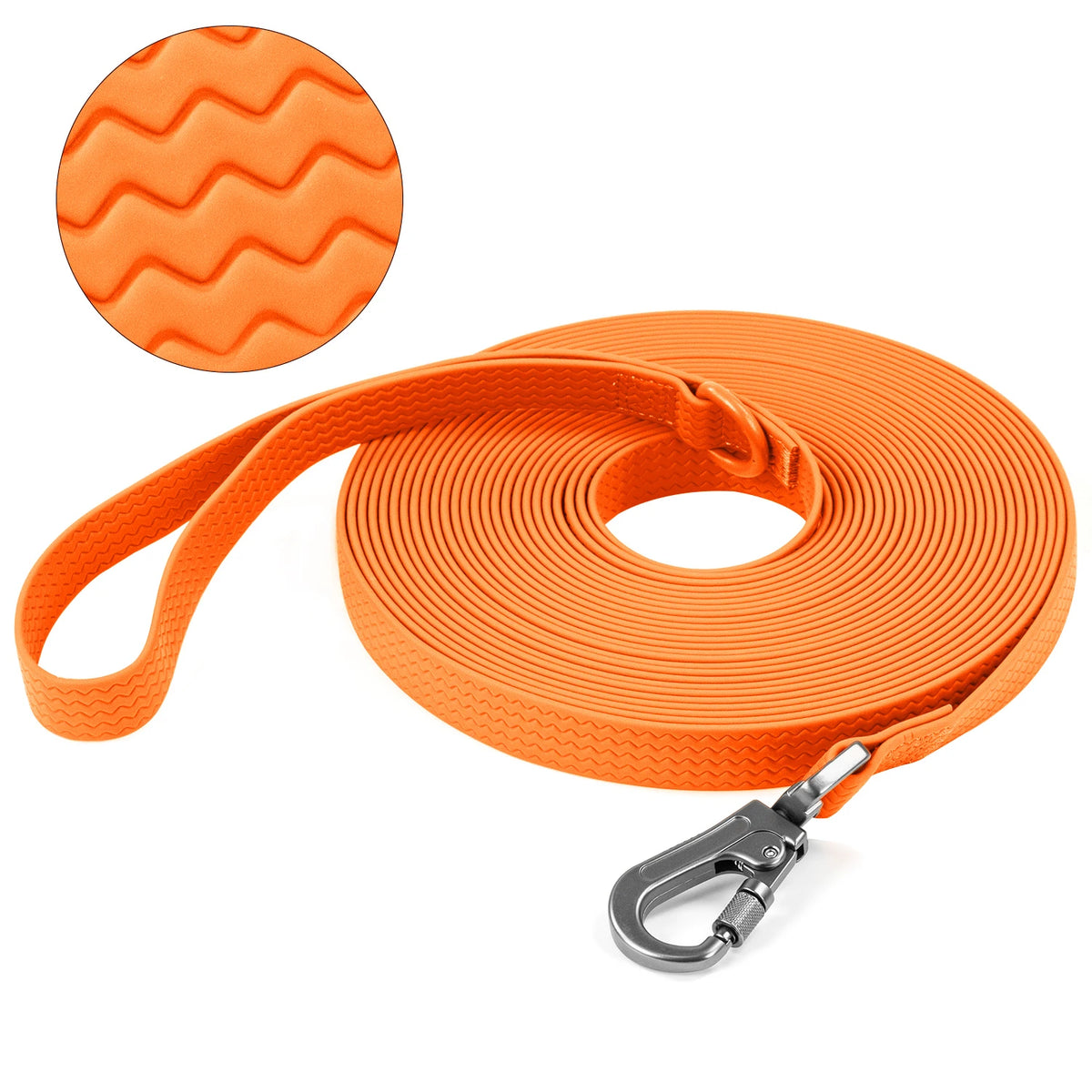 Waterproof PVC Dog Lead - Orange / 1.8 m