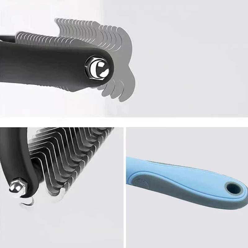 Double-Sided Dematting Comb for Dogs and Cats