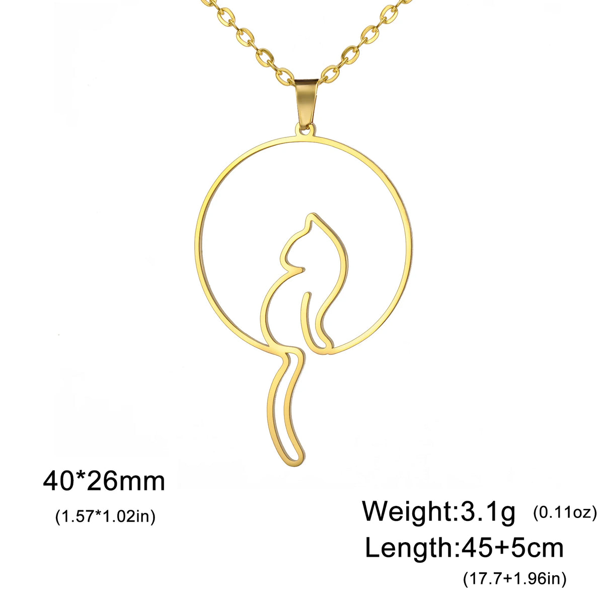 Kitten Silhouette Necklace