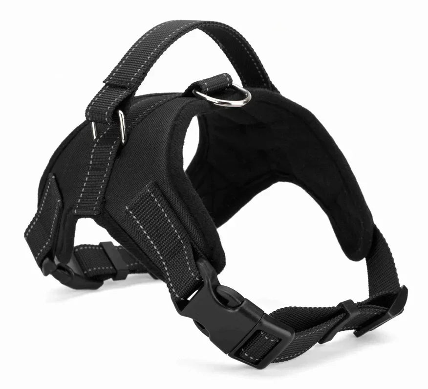 Quick-Release Padded Dog Harness Vest - Black Dog Harness / XS