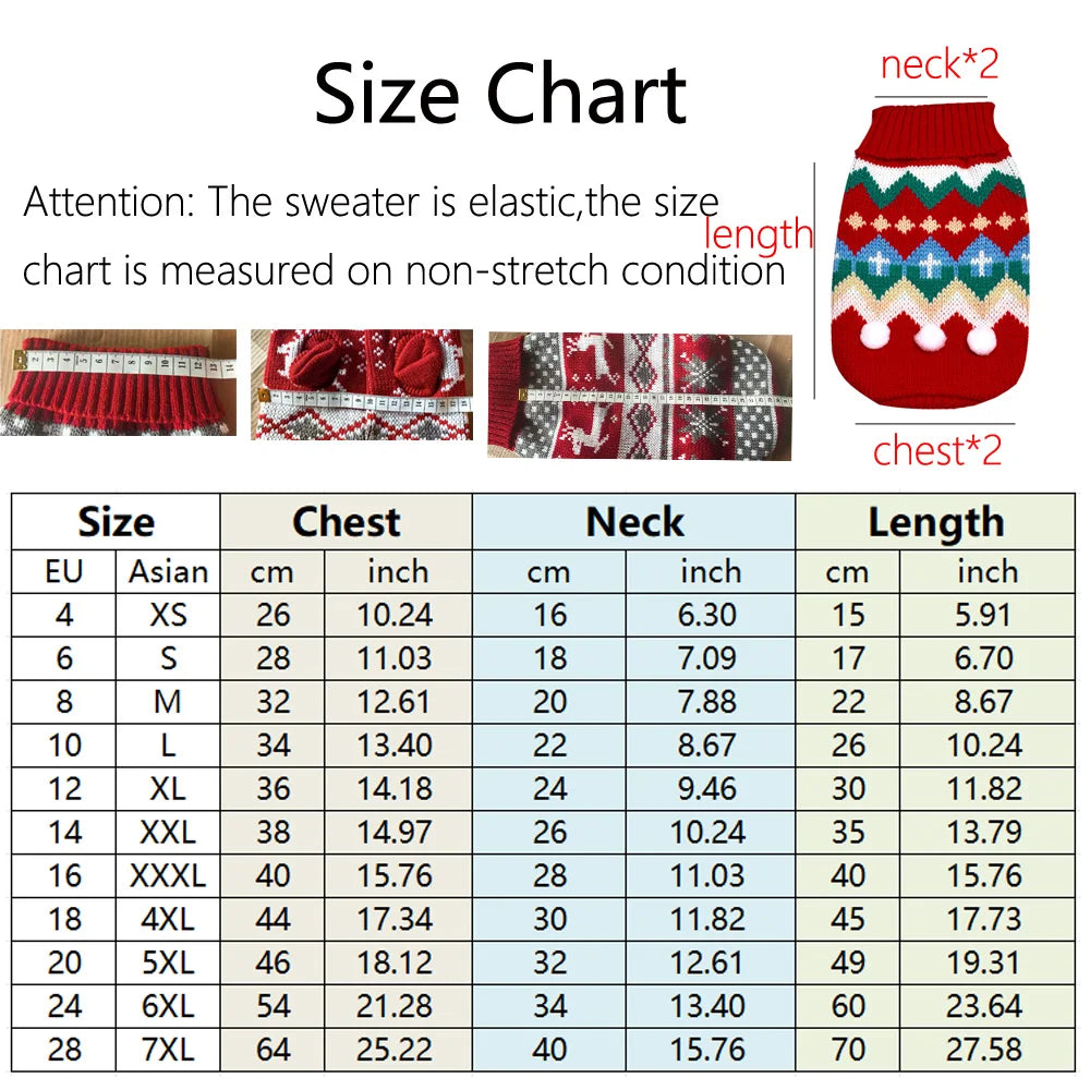 Christmas and Winter Jumper for Small Dogs and Cats