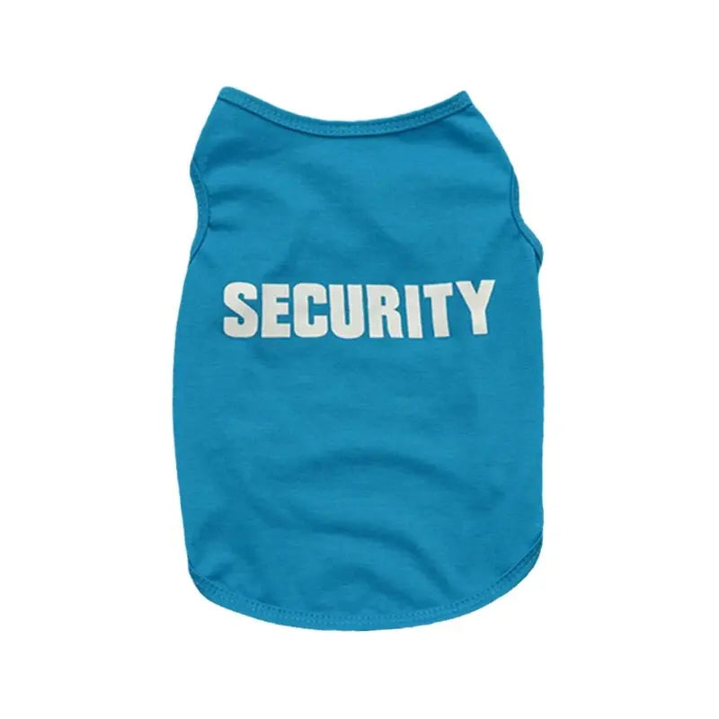 Printed Summer Vest for Small Dogs - Blue Security / XS (0.6 to 1.2 kg)