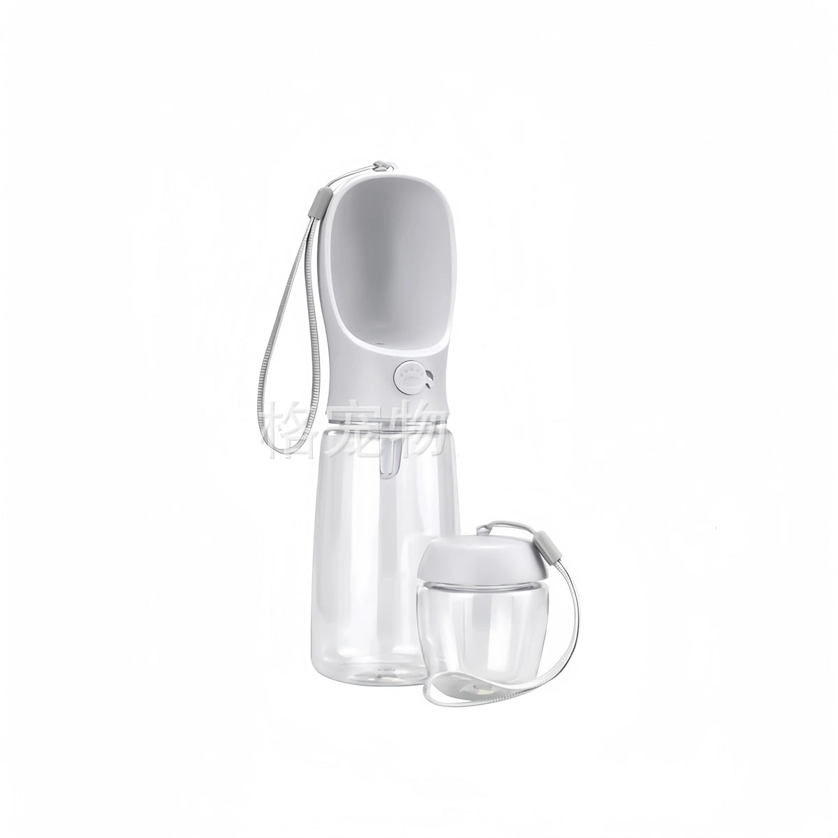 2-in-1 Travel Water Bottle and Food Pot - White / 350 ml