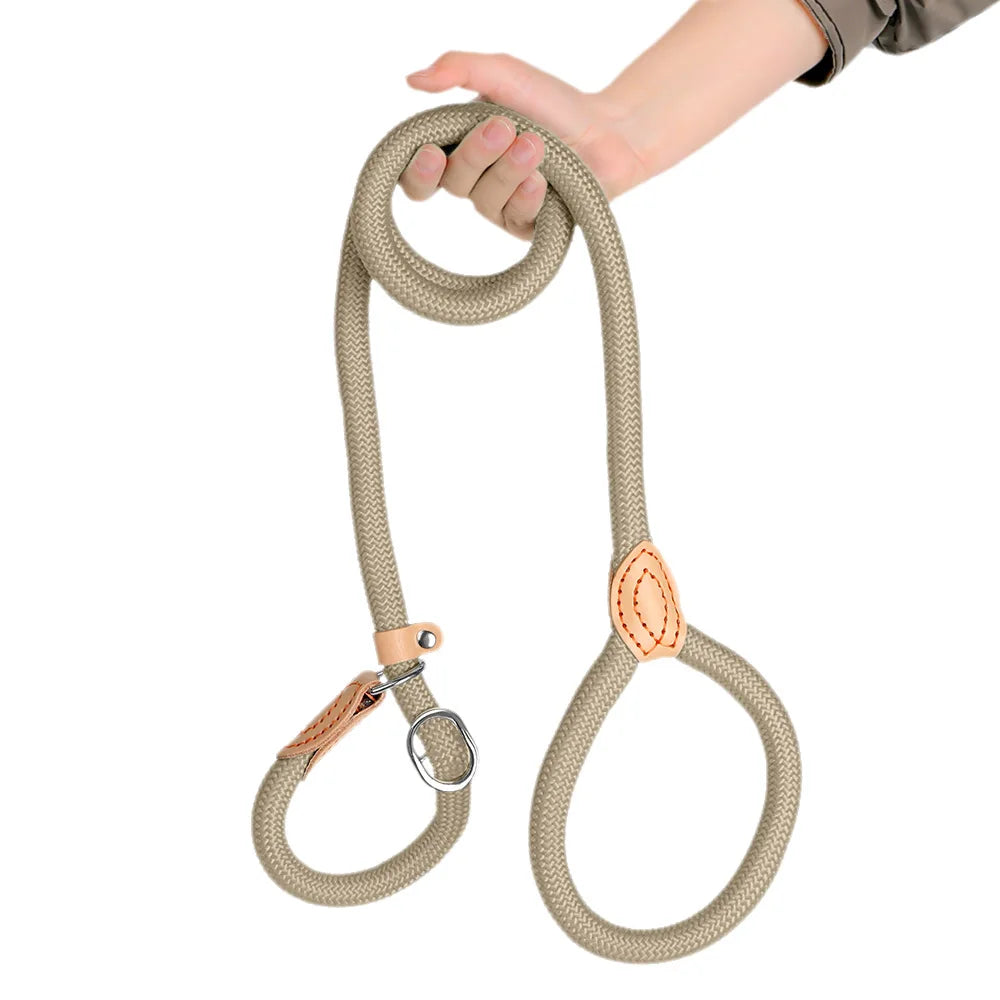 Braided Slip Lead, 1.5 m - 0.6 cm / Khaki