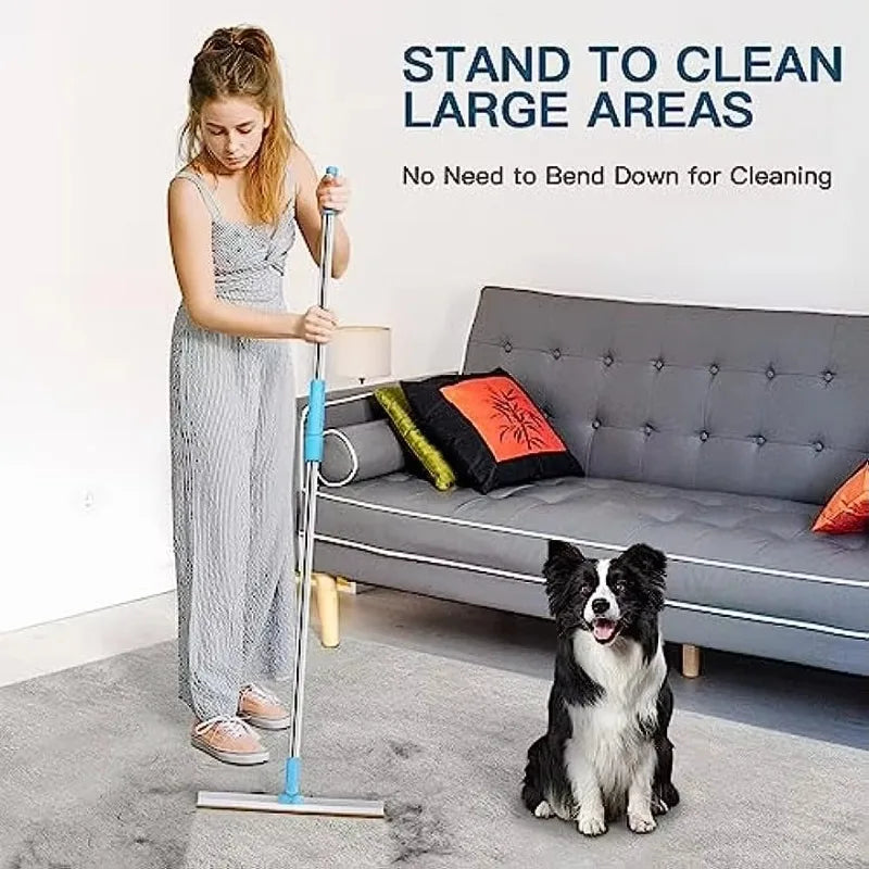 Telescopic Carpet Rake for Pet Hair