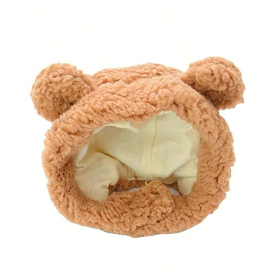 Bunny and Bear Ear Hat for Pets - Brown