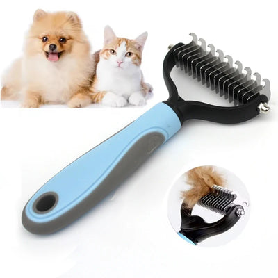 Double-Sided Dematting Comb for Dogs and Cats
