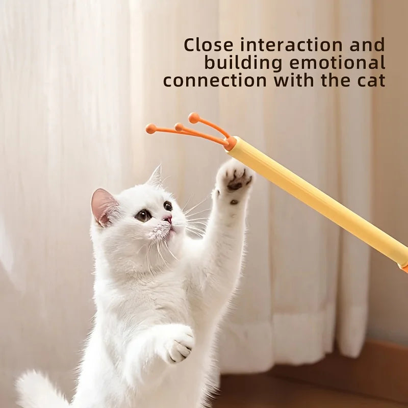 2-in-1 Cat Tickler and Massager Wand
