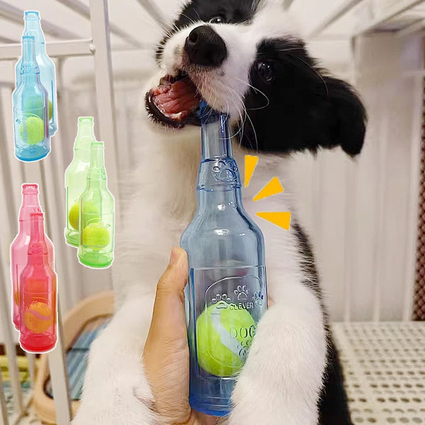 Chew Bottle Toy with Tennis Ball