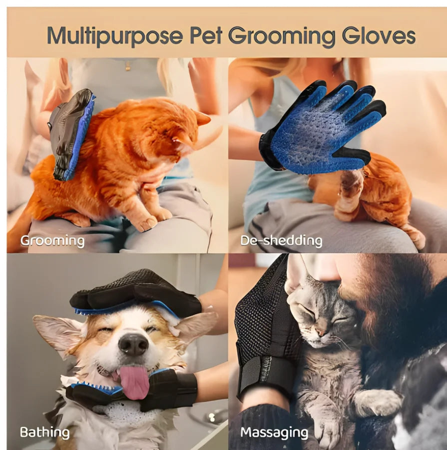 Pet Grooming Glove for Dogs and Cats