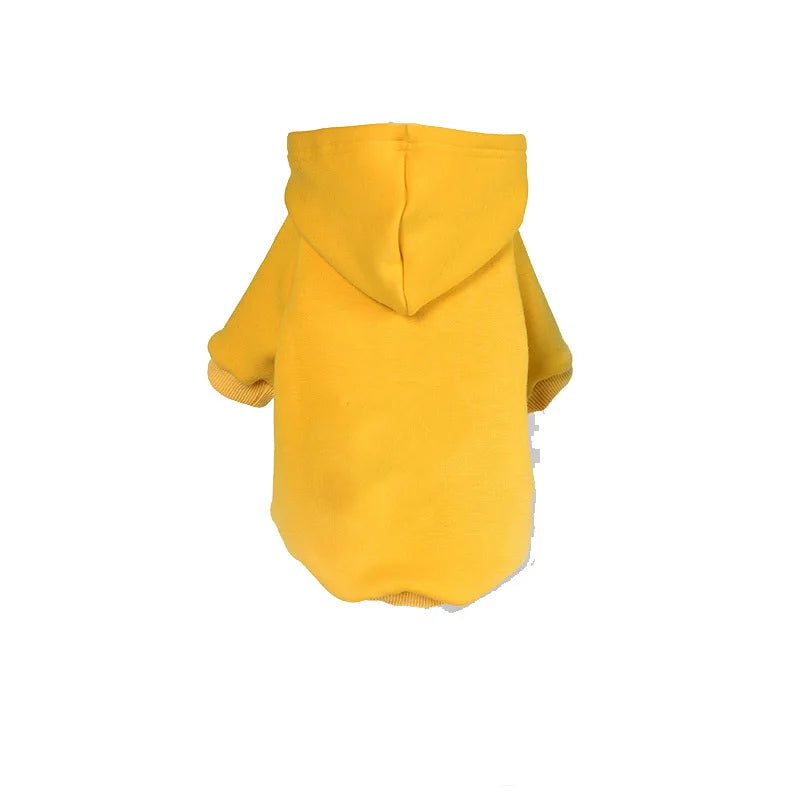 Sports Hoodie for Dogs, Small to Large - Yellow / S 1.2-2 kg
