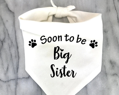 Big Sister or Big Brother Dog Bandana